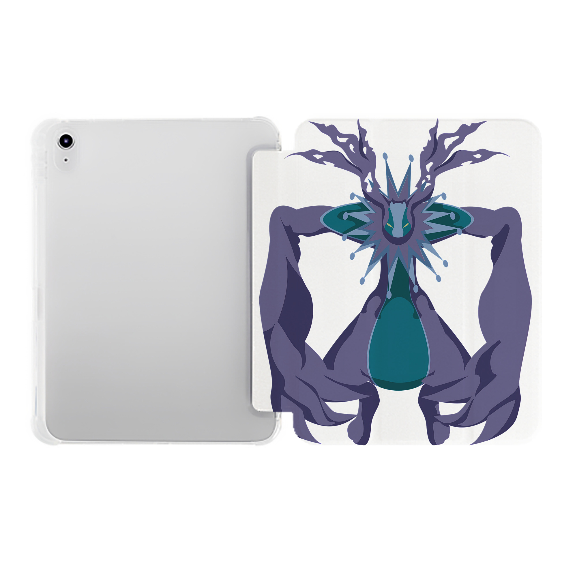 （画像用） Digimon デジタルモンスター/デジモン IPad ケース ペン収納付き 三つ折りスタンド PUレザー×シリコン 対応機種9.5/10.5/10.9インチ